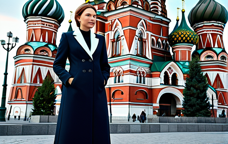 **

"A successful businesswoman in Moscow, Russia, wearing a stylish yet modest business suit, standing confidently in front of the iconic Saint Basil's Cathedral. Fully clothed, appropriate attire, safe for work, perfect anatomy, correct proportions, natural pose, professional photography, high quality, family-friendly, daytime lighting."

**