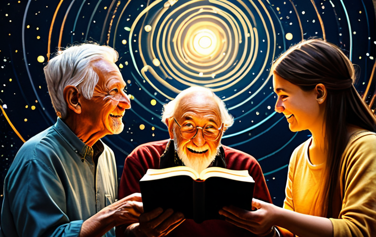 스토리텔러 관련 콘텐츠 시장의 성장 가능성 - **Prompt:** A visually rich and abstract depiction of human connection through storytelling. In the ...