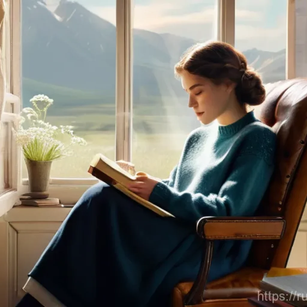 스토리텔러가 배우는 창의적 글쓰기 - **Prompt: The Wordsmith's Vision**
    A young adult woman, dressed in a comfortable yet stylish lon...