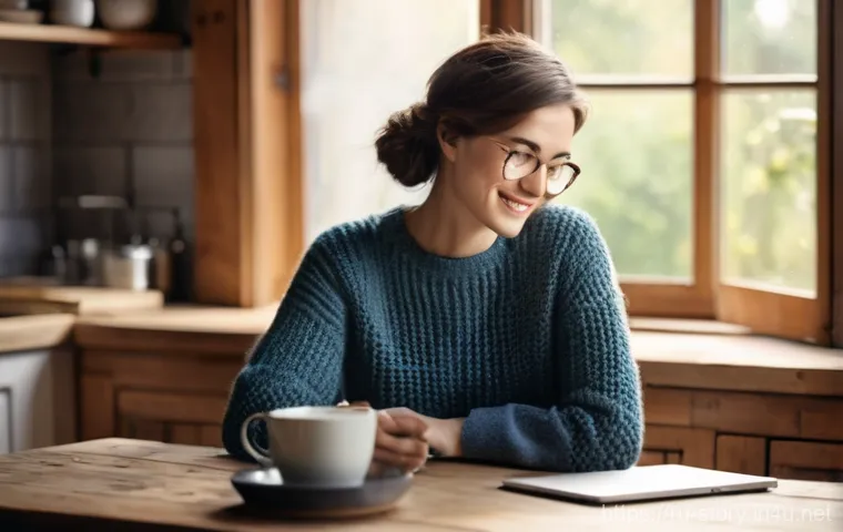 스토리텔러 실무 사례와 교훈 - **Prompt:** "A young adult blogger, male or female, dressed in comfortable, stylish casual wear like...