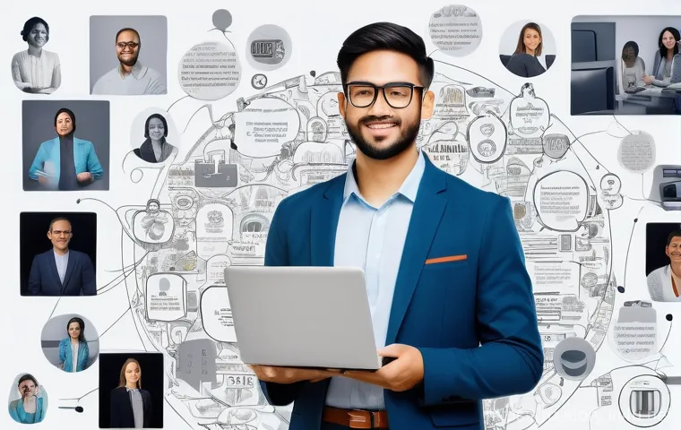 스토리텔러의 고객 니즈 분석법 - **Active Listening and Unveiling Emotions**
    An image featuring two individuals, a blogger/creato...