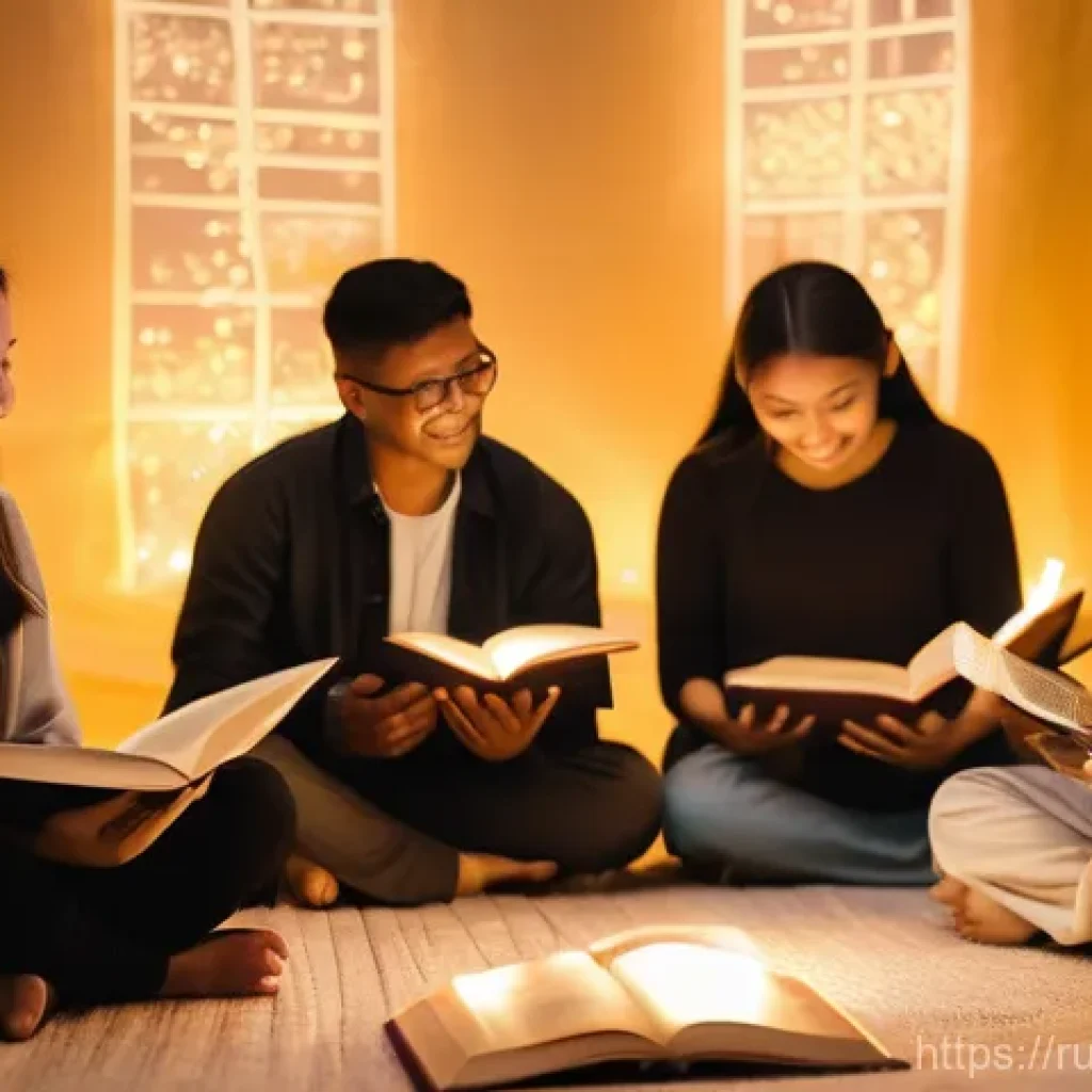 스토리텔러가 참여한 글로벌 스토리 프로젝트 - **Prompt:** A diverse group of people from various cultures and age groups (adults and teens fully c...