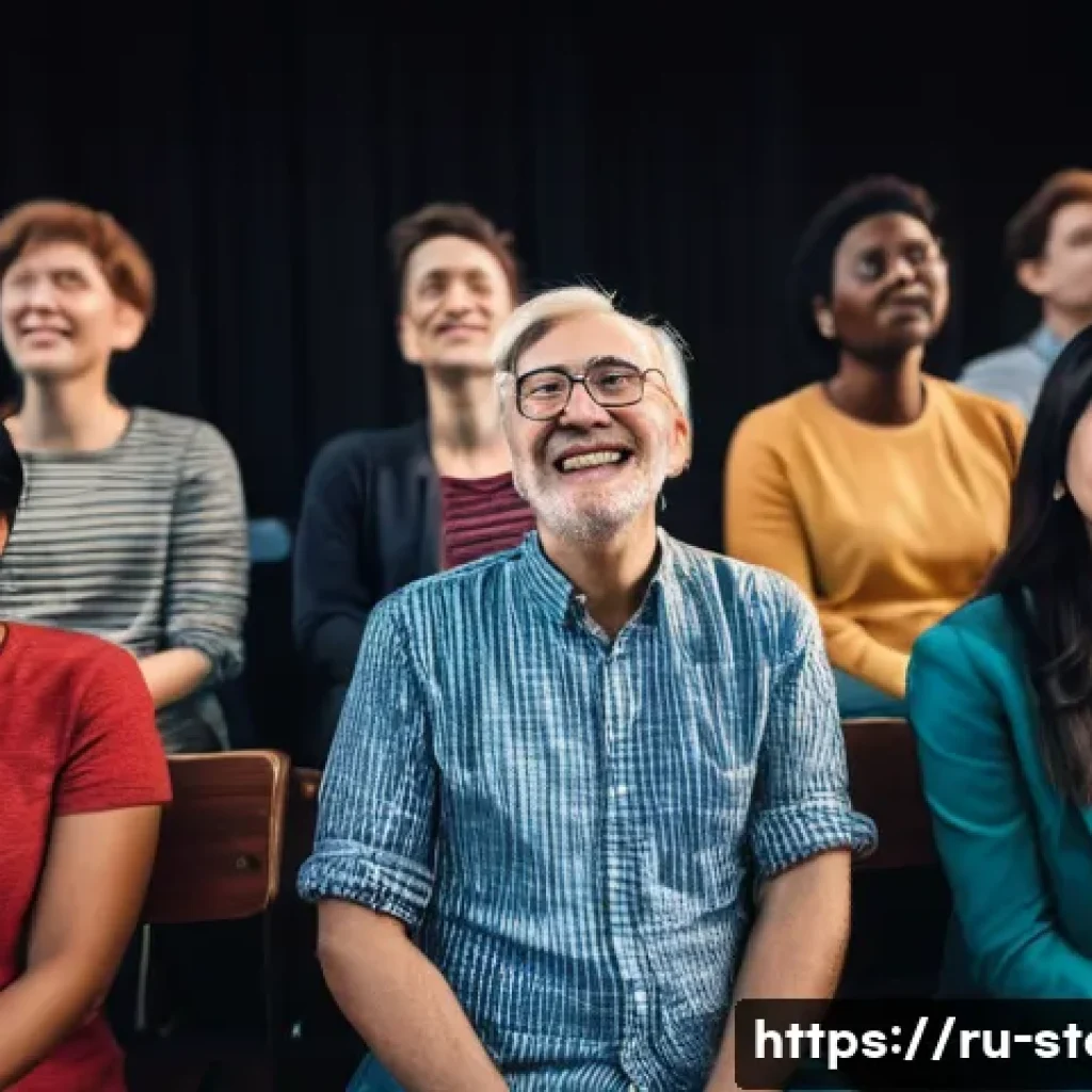 스토리텔러 실무에서 스토리 제작의 중요성과 사례 - **Prompt:** A dynamic, wide shot capturing a diverse audience (men, women, various ages and ethnicit...