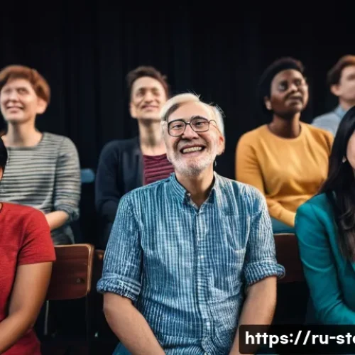 Home 33 스토리텔러 실무에서 스토리 제작의 중요성과 사례 - **Prompt:** A dynamic, wide shot capturing a diverse audience (men, women, various ages and ethnicit...