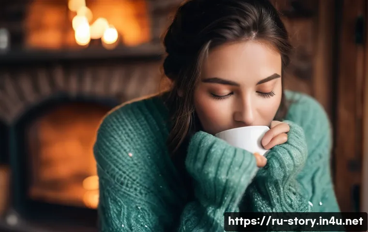 스토리텔러가 되기 위한 자기개발 팁 - A warm and inviting scene of a person (gender-neutral, 30s-40s) with a genuine, compassionate expres...