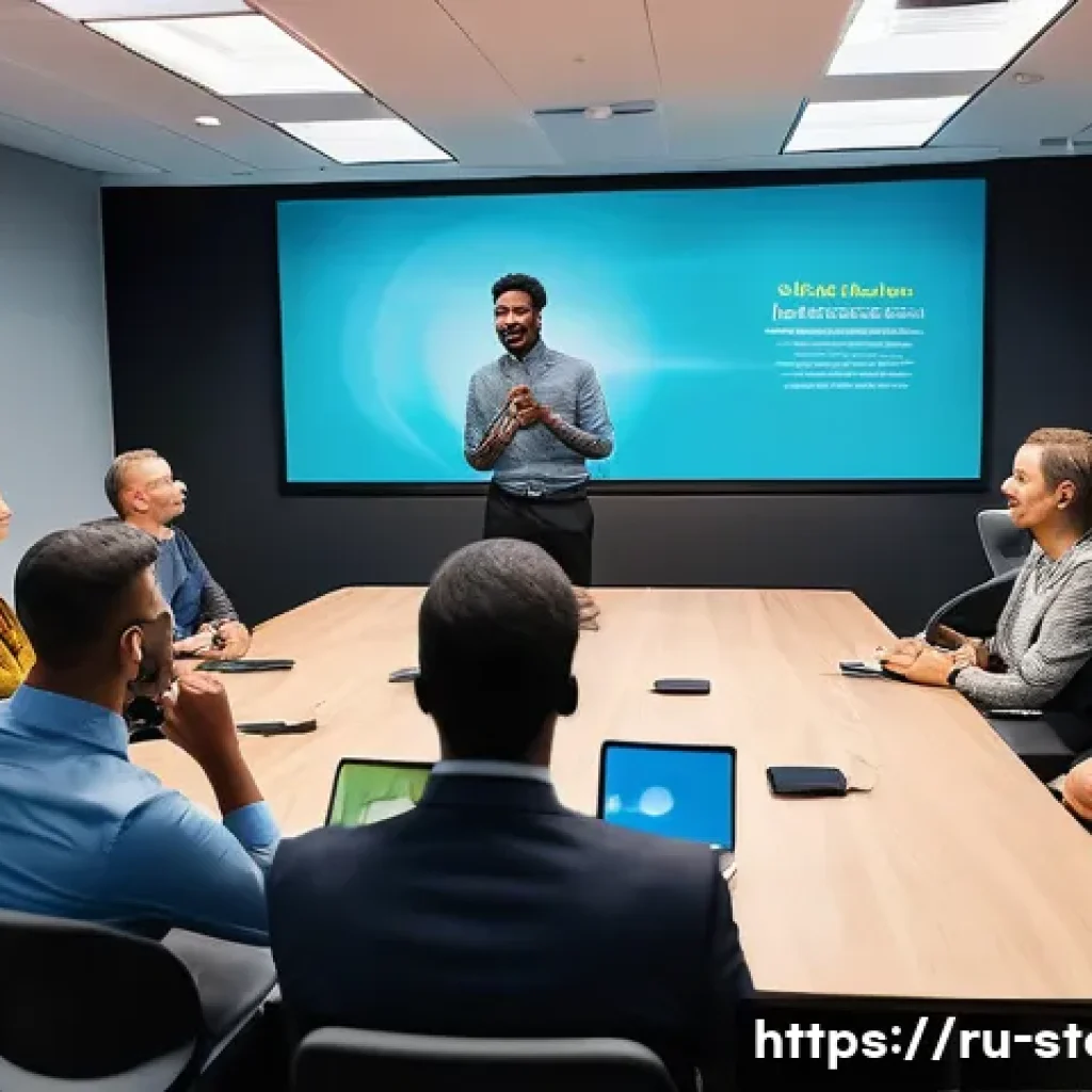 스토리텔러로서 스토리 구성을 잘하는 방법 - A professional storytelling workshop scene in a modern conference room filled with diverse adults at...