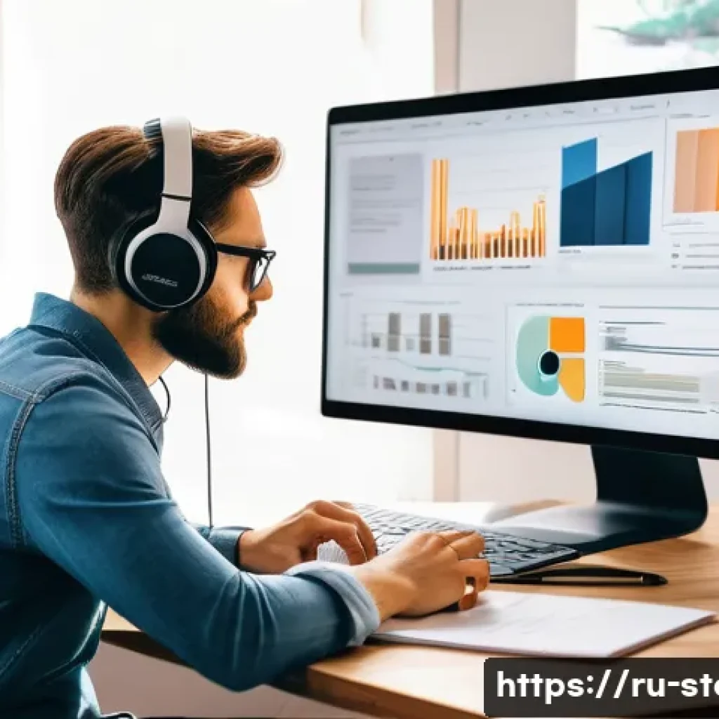 스토리텔러 관련 직업과 스토리 제작 방법과 사례 분석과 연구와 전략 - A modern digital storyteller at work in a cozy, stylish home office filled with natural light, multi...