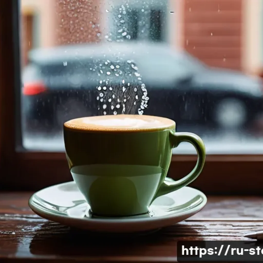 스토리텔러 실무 교육 과정 - A warm, inviting coffee shop interior during a rainy afternoon in Moscow, with soft natural light fi...