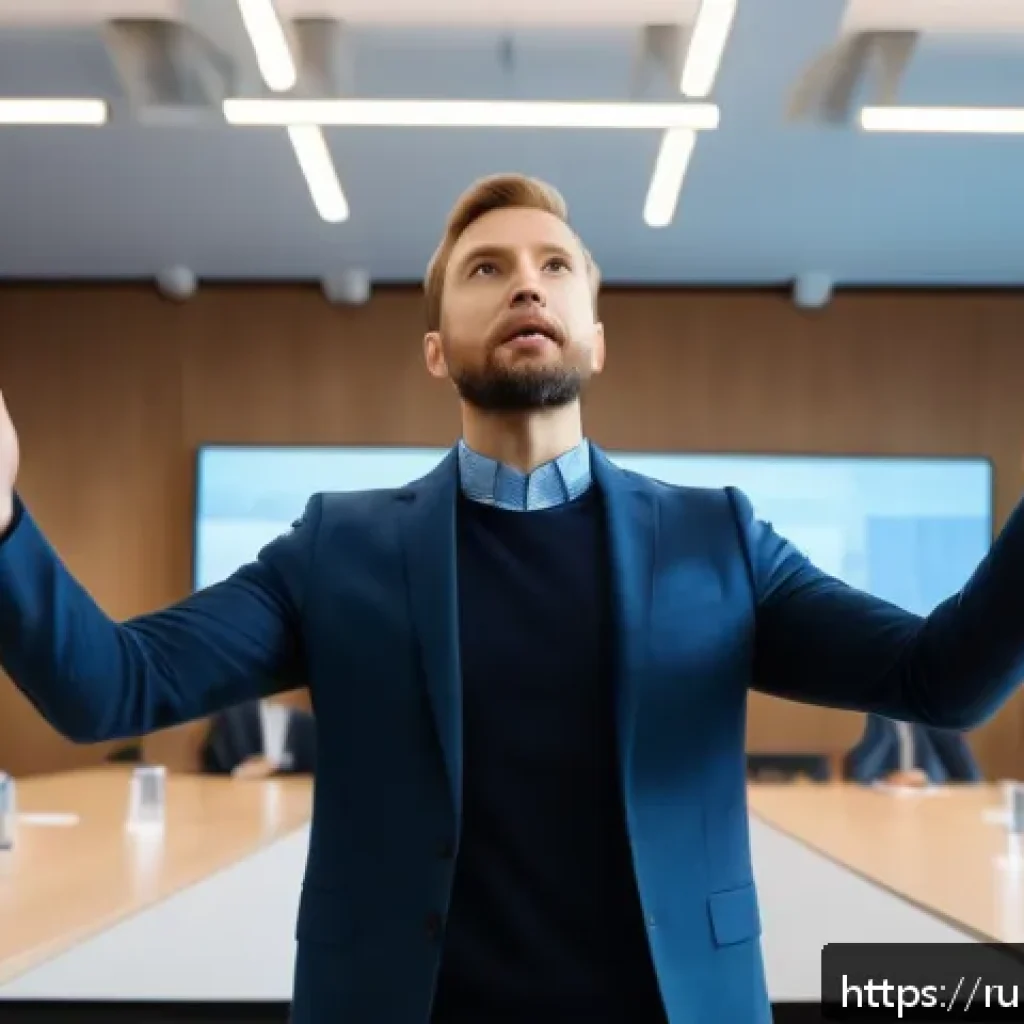 스토리텔러 실기 시험의 주요 평가 요소와 전략 분석 - A confident public speaker in a modern conference room, addressing a diverse audience of young Russi...